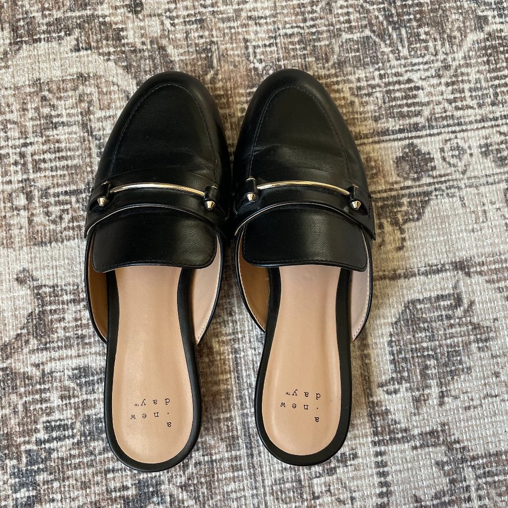 a new day (by Target) Black Loafers - Size 6 1/2